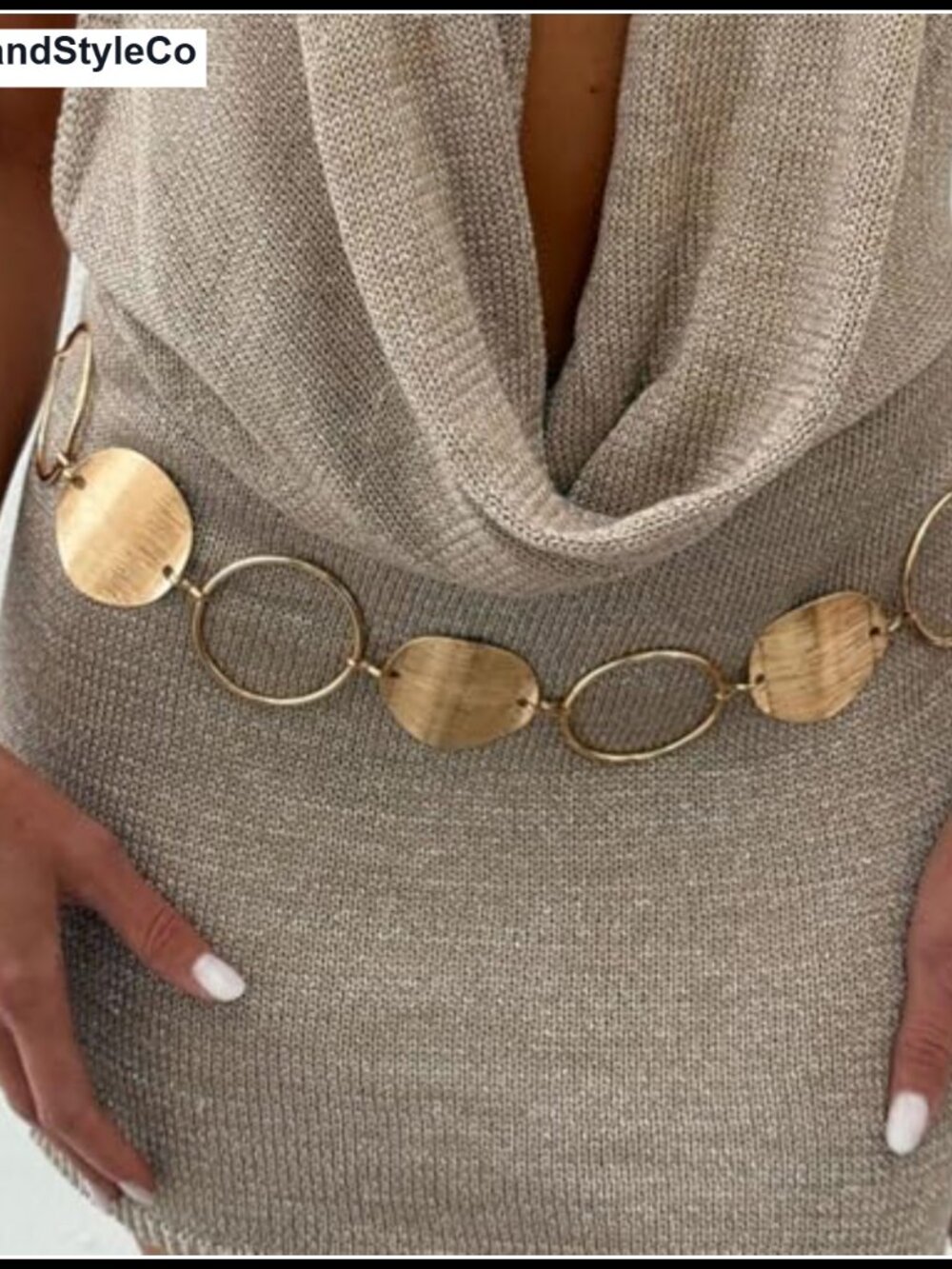 Chunky Link Body Chain Belt Adjustable 43.3in Festival Jewelry - Picture 3 of 6